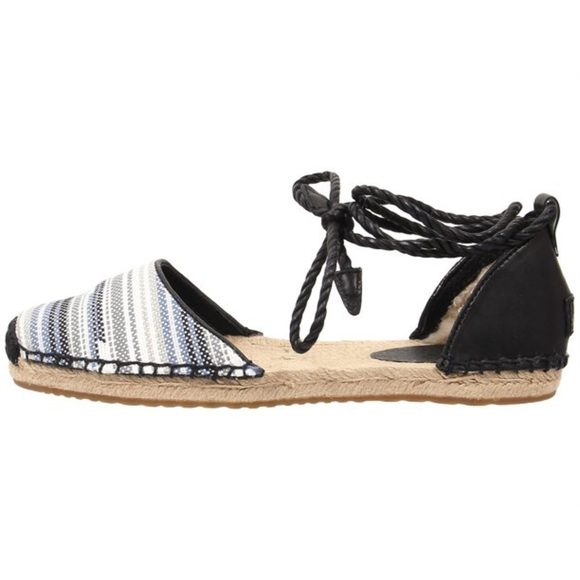 Ugg | Libbe Serape Espadrilles Blue Size 9 Stripes - Picture 4 of 10